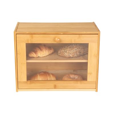 China Low price special hot sale multifunctional ready to ship bamboo bread storage box for sale