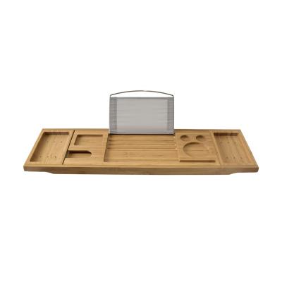 China Low price viable luxury multifunctional wholesale bamboo stand bathtub tray for sale