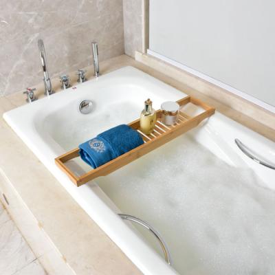 China 2021 Wholesale Sustainable Goods Using Low Price Bamboo Rack Tub Tray For Bathtub for sale