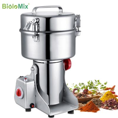 China Home Medicine Flour Powder BioloMix 2000g Grains Hebals Spice Cereals Coffee Food Grinder Commercial Dry Gristmill Miller Grinding Machine for sale