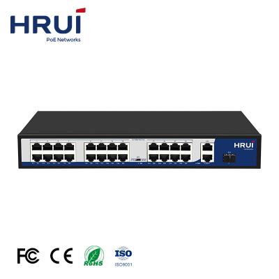 China Hot Sale 24 Ports of POE PoE Switch Support VLAN Extend with 2 Gigabit Ethernet Uplink Ports for sale