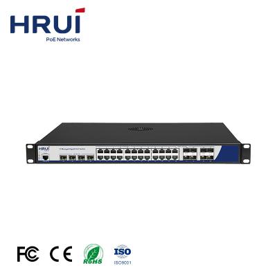 China LACP Factory Direct PoE Switch 400W PoE Power 24 Ports Gigabit L3 Managed 10G SFP PoE Switch for sale