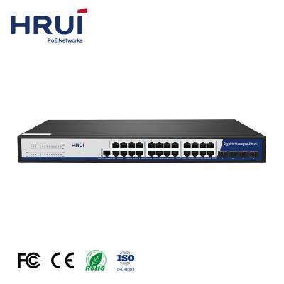 China Factory Sale Best Price Port 24 Fanless Gigabit L2 Managed Network Switch With 4 Gigabit SFP Port for sale