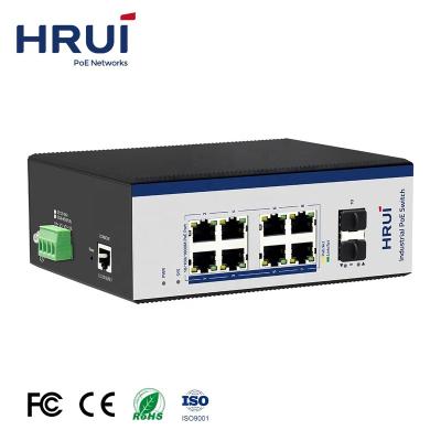 China Industrial POE Wholesale Price PoE Switch 8 Ports Gigabit L2 Managed IP40 Protection PoE Switch for sale