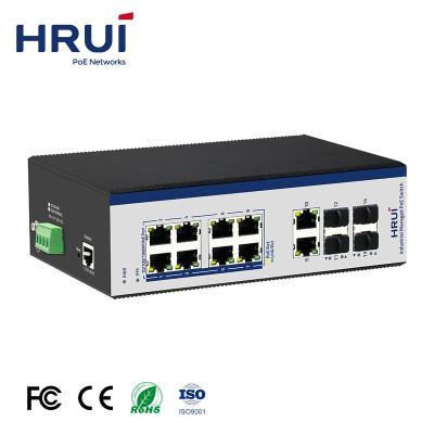 China LACP DIN Rail IP40 Surge 6KV 8 Ports L2 Managed Full Gigabit Industrial PoE Switch for sale