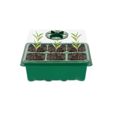 China Plants Growing Plastic Germination Kit Plant Soils Block Square Plants Nursery Pots With Tray for sale