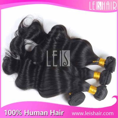 China color 1b body wave brazilian human hair weft for sale