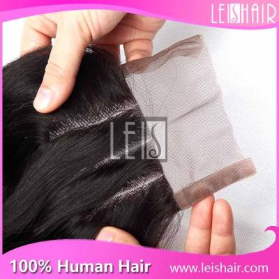 China new fashion cheap three parting lace closure 4*4 for sale