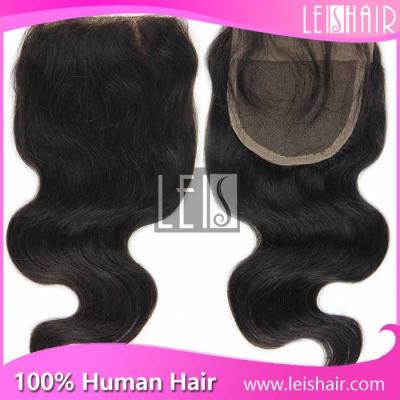 China 2015 most popular products Peruvian body wave lace closure for sale