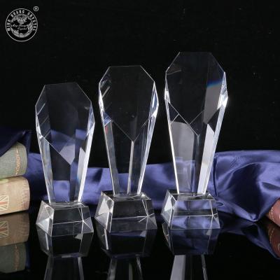 China China MH-JB145 Cheap Custom Engraving Crystal Glass Trophy Empty Transparent Award Glass Plaque for sale