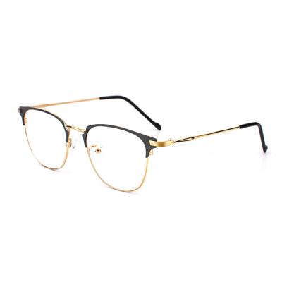 China The classic the new Korean version of the metal mirror anti-blue light flat glasses frame retro full frame optical glass frame for sale