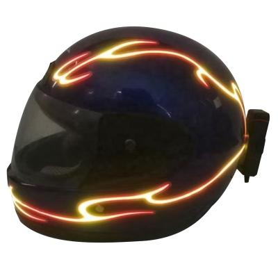 China Motorcycle Helmet Night Light Riding Night Light Rechargeable Helmet Signal EL Sticker 3 Mode Led Strip Light Accessories HLM-18 for sale