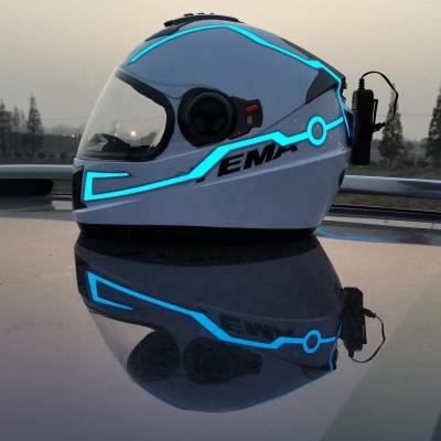 China factory outlet lighting helmet led strip safety glowing custom EL strip for helmet HLM-18 for sale