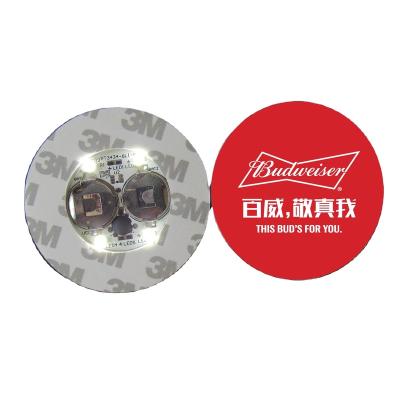 China EVA Wine Bottle Led Sticker Bottle Stickers Led Coaster Lights for sale