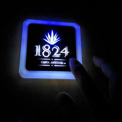 China Factory Outlet PLASTIC Led Light Drink Coasters LED Coasters For Bottle for sale