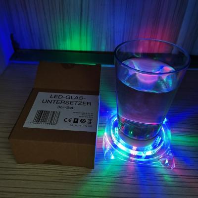 China Custom logo plastic led coaster usb coaster led light gravity coaster for sale