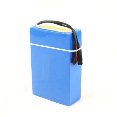 China E-scooter customized rechargeable waterpoof PVC 24v 12ah 10ah 15ah 18650 lithium ion battery pack with 2A charger for sale