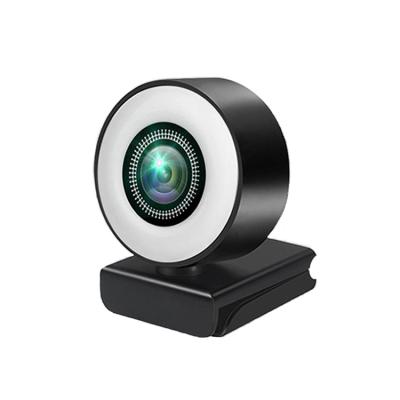 China USB 2.0 Full HD Streaming Webcam Camera 360 Degree Rotation 1080p 30fps Full HD Ring Light Webcams TX008 for sale