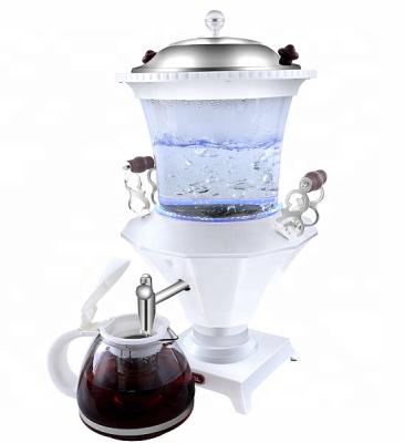 China Automatic 360 Degree Rotating Base Samovar Glass Tea Maker Keep Warm And LED Light for sale