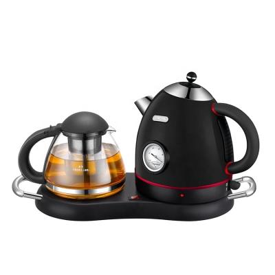 China 360 Degree Rotation Base Tea Set With Glass Teapot Electric Kettle for sale