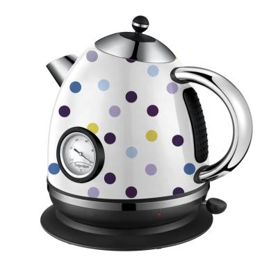 China 360 Degree Base Stainless Steel Kettle Water Coffee Rotating Electric Tea Kettle With Decor for sale