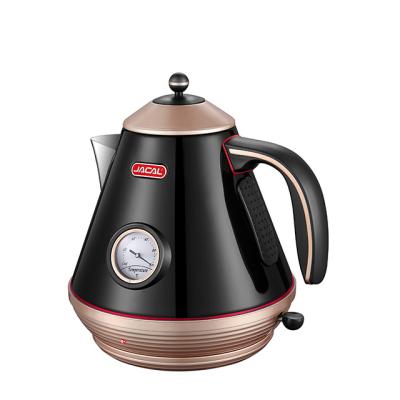 China 360 Degree Rotating Base JACAL 1.7L Stainless Steel Electric Kettle With Temperature for sale