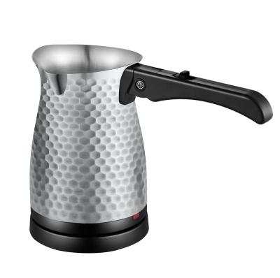 China Hotel Hand Diamond Pattern Electric Mini Turkish Coffee Maker Stainless Steel for sale