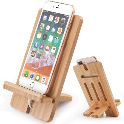 China Anti-corrosion Filling Bamboo Phone Holder Stand Tablet Holder Dock For Compatible All Phone for sale