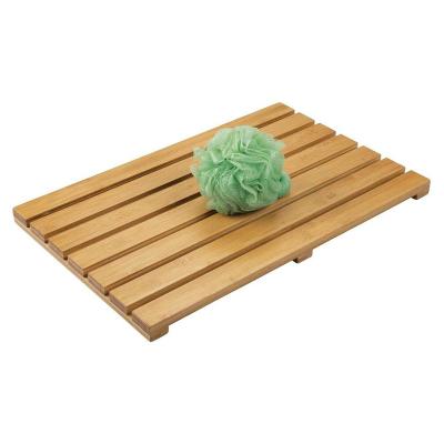 China Spa Sustainable 100% Natural Bamboo Non Slip Bath Mat For Bathroom Shower Floor Mat, Slatted Design, Indoor&Outdoor Use for sale