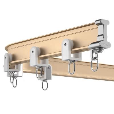 China Minimalist Flexible Bendable Aluminum Ceiling Mount Room Divider Curtain Track Rail for sale