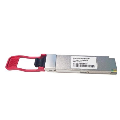 China Ethernet Transceiver 100G QSFP28 ER4 1310nm 40KM  LC Connector with FEC for sale