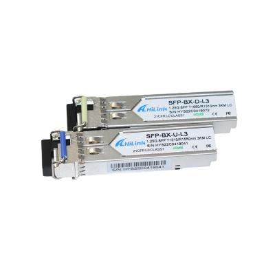 China Ethernet SFP 1.25G Bidi 3KM 1310/1550nm Single LC Bi-directional Transceiver for sale