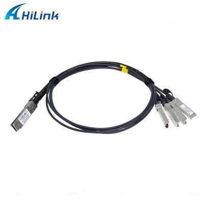 China Communication 40G QSFP+ to 4SFP+ Passive Copper Cable QSFP DAC 1M for sale