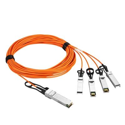 China Data Center 40G Qsfp To 4 x 10G SFP Multimode Fiber Breakout Cables for sale