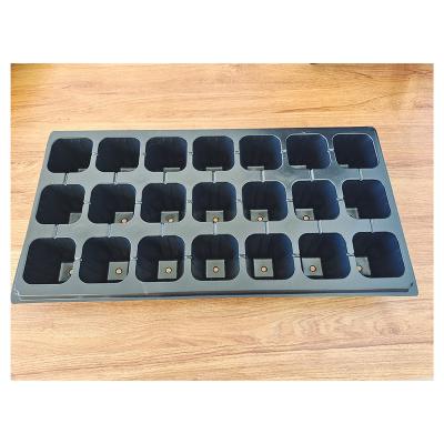 China Modern Factory Price 21 Deep Hole Green Agriculture Plant Plug Nursery Seedling Starter Tray Set for sale