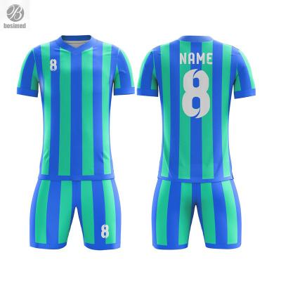 China Custom Blank New Style Printing Dye Sublimation Football Jersey Sets Sports Jersey Sets for sale