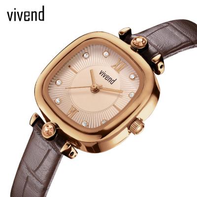 China VIVEND VD008 Custom Water Resistant Quartz Lady Watch Luxury Band Women Watch High Quality Water Resistant Leather for sale