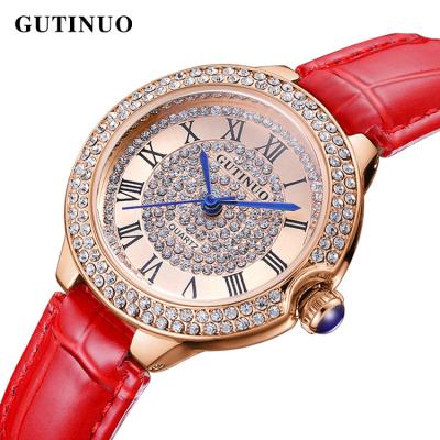 China GUTINUO GT006 wholesale custom brand new luxury leather ladies style watch waterproof quartz watch waterproof GUTINUO GT006 for sale