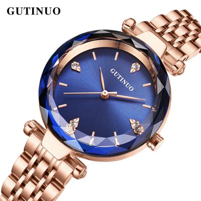 China Wholesale Custom Brand New GUTINUO GT001 High Quality Stainless Steel Quartz Water Resistant Luxury Ladies Watch for sale