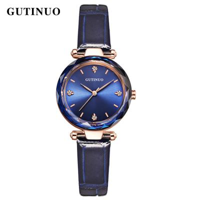 China GUTINUO GT001 Wholesale Custom Leather Quartz Brand New Luxury Water Resistant High Quality Ladies Watch for sale