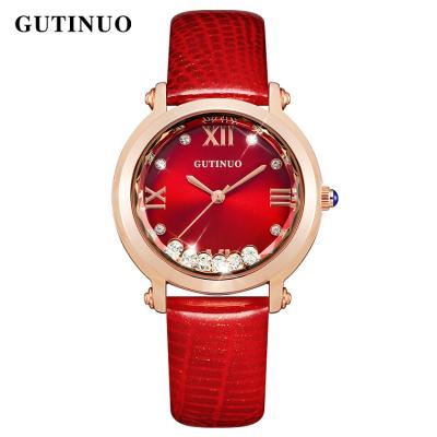 China GUTINUO GT012 3atm Water Resistant Waterproof Watch Quartz Watches Wholesale High Quality Wrist Watch Women Watch Leather Quartz for sale