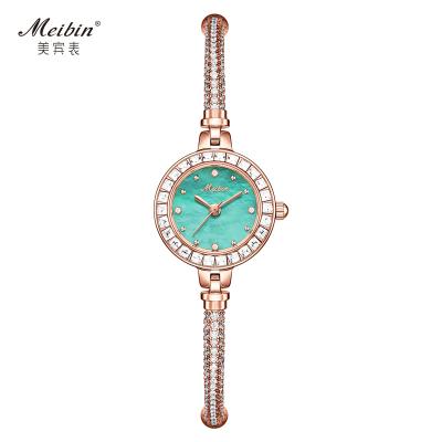 China Wholesale MEIBIN 1645 Water Resistant Watches Quartz Water Resistant Stainless Steel Luxury Women's Watches for sale