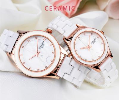 China LONGBO 8870 Water Resistant Customized Couples Original White Ceramic Hand Color Sports Waterproof 2020 Best Watch for sale