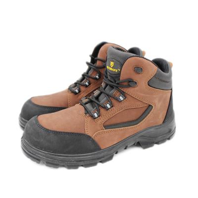 China Toe Puncture Resistant With Steel Protective Toe Work Safety Unisex Leather Boots for sale