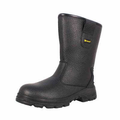 China Mid Steel Toe Men's Waterproof Steel Toe Work Safety Insulated Leather Boots for sale