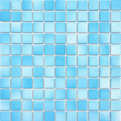 China New Mosaico Ideas CLASSIC Modern Rough Porcelain Glazed Color 300x300 Ceramic Blue Color Pool Tile for sale