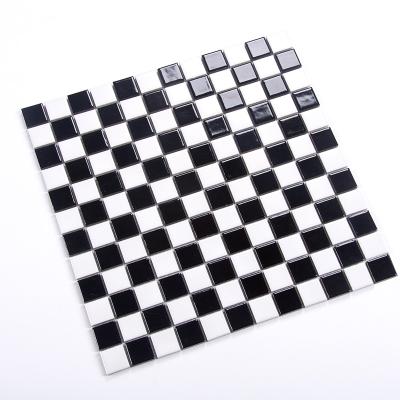 China Modern Ceramic Black Pool Tilel Color Crystal Porcelain Glossy Glazed 30x30 New Parquet Mosaico Ideas for sale