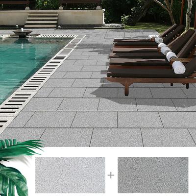 China CLASSIC Sesame Gray Color Anti-Slip Full Body 18mm Porcelain Pool Deck Outdoor Tiles For Swimming Pool for sale