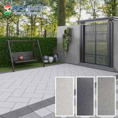 China CLASSIC 18mm Matte Black 300x600mm Outdoor Porchlain Garage Floor Tiles Granite Tile for sale