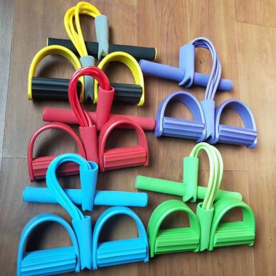 China 2021 Breathable New Waist Exerciser Fitness Yoga Sporting Goods Foot Pedal Resistance Band Pull Rope for sale